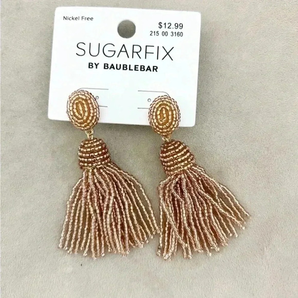 NWT Sugarfix by Baublebar Gold Beaded Drop Earrings 19 - Picture 1 of 2